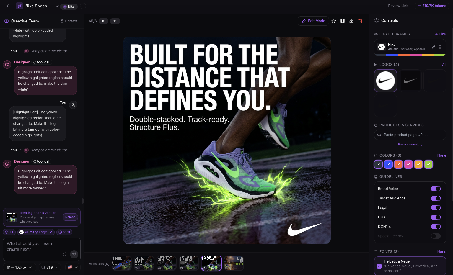 Brand.Design Studio — AI-powered creative generation with brand controls and collaborative editing