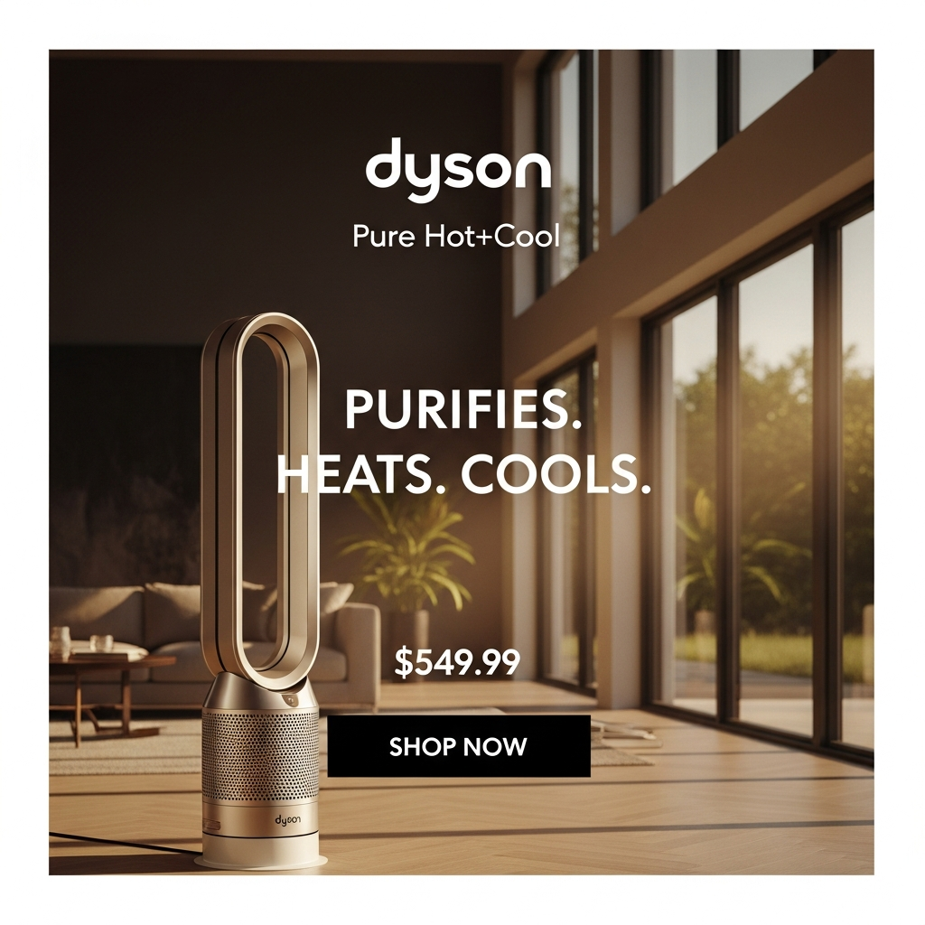 Dyson Pure Hot+Cool air purifier brand creative