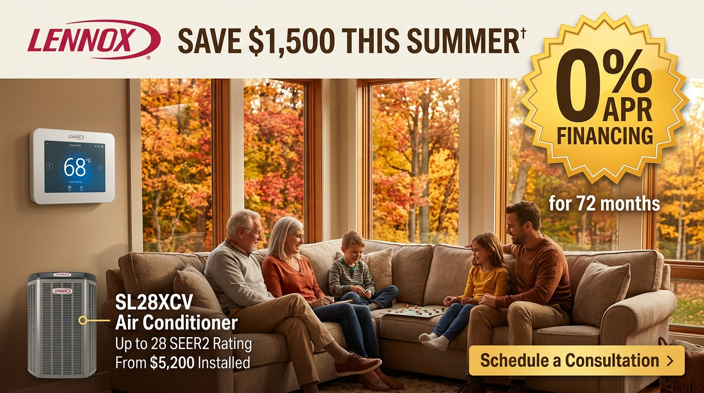 Lennox HVAC summer sale campaign creative — AI-edited variation