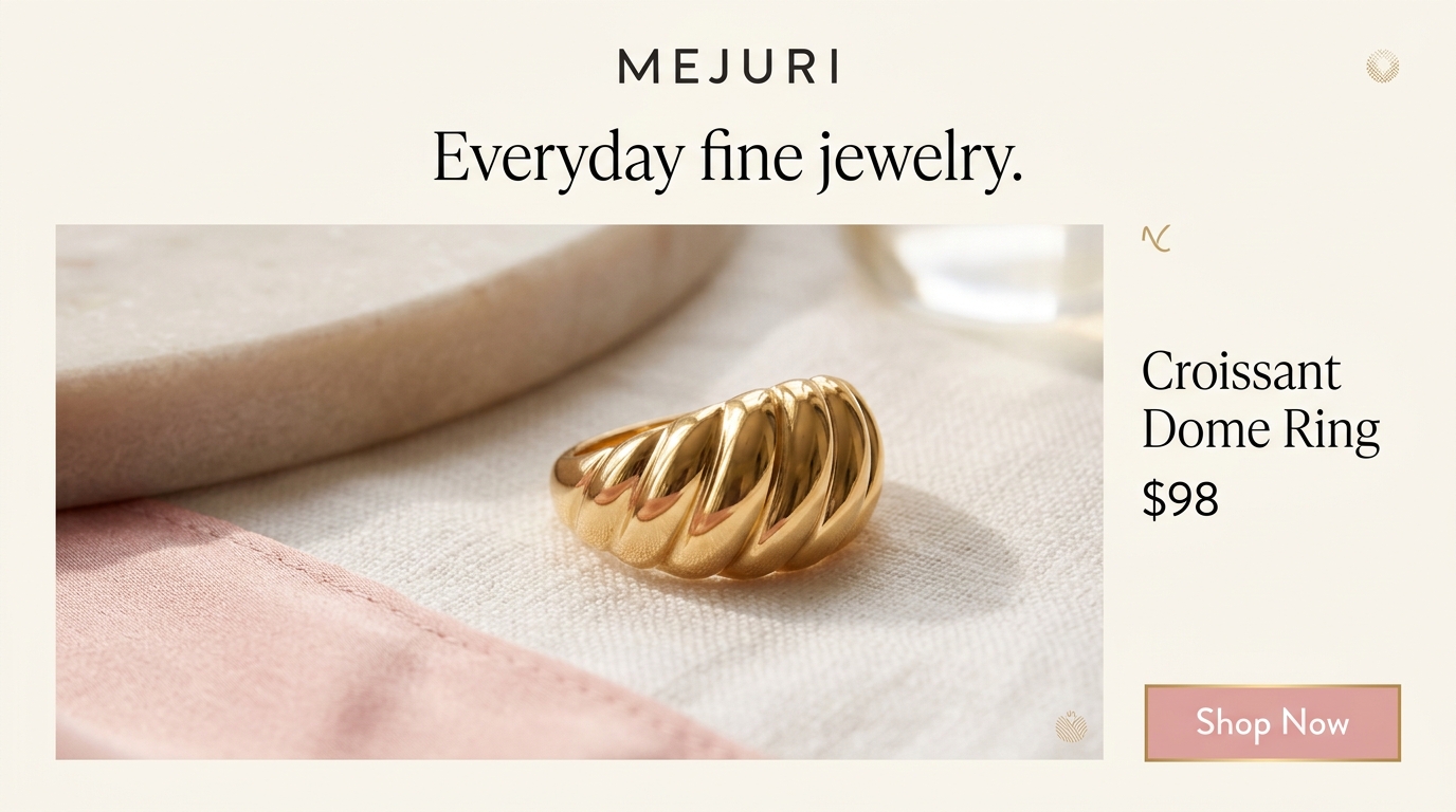 Mejuri creative generated by Brand.Design AI