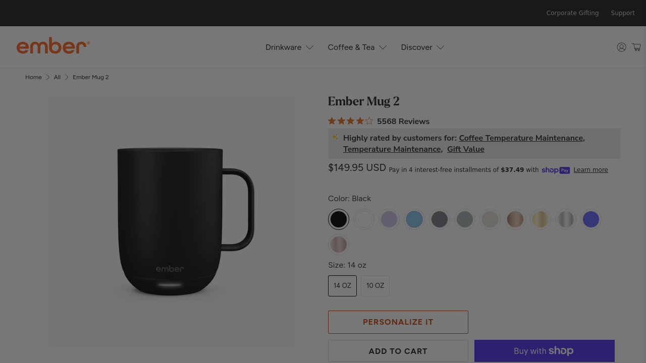 Ember product page — ember.com/products/ember-mug-2