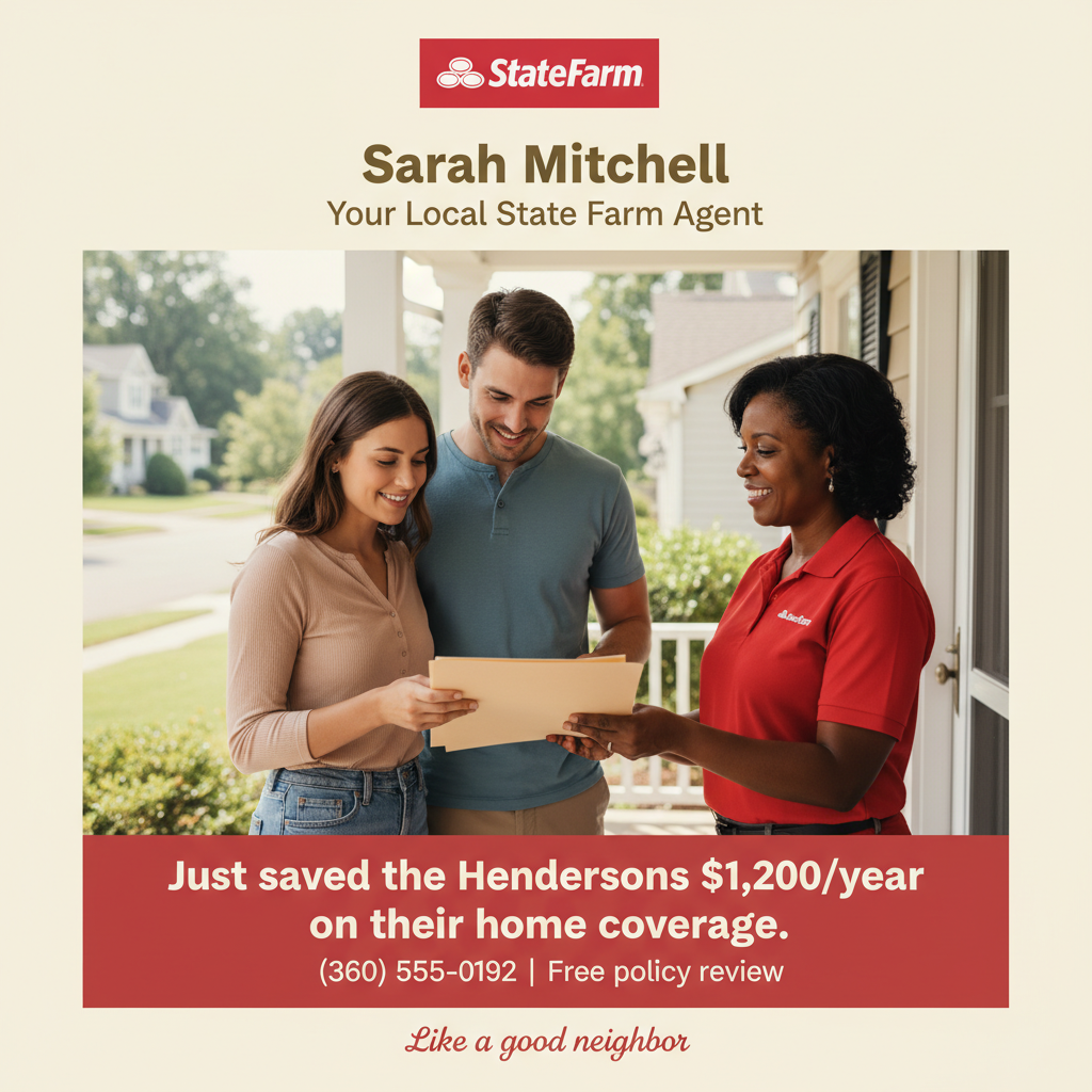 AI-generated ad example for Insurance agents