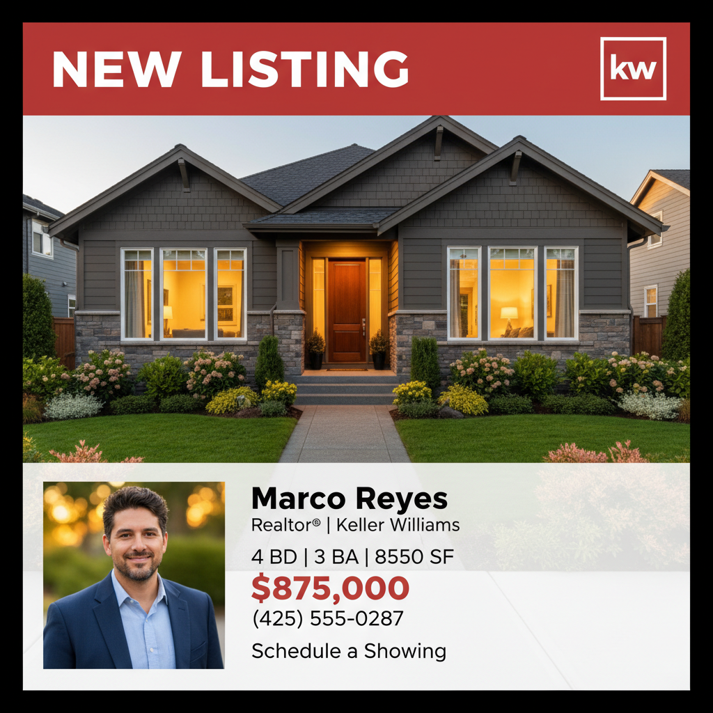 AI-generated ad example for Real estate agents